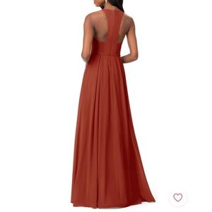 Azazie Mimi Bridesmaid dress in Rust, size A6